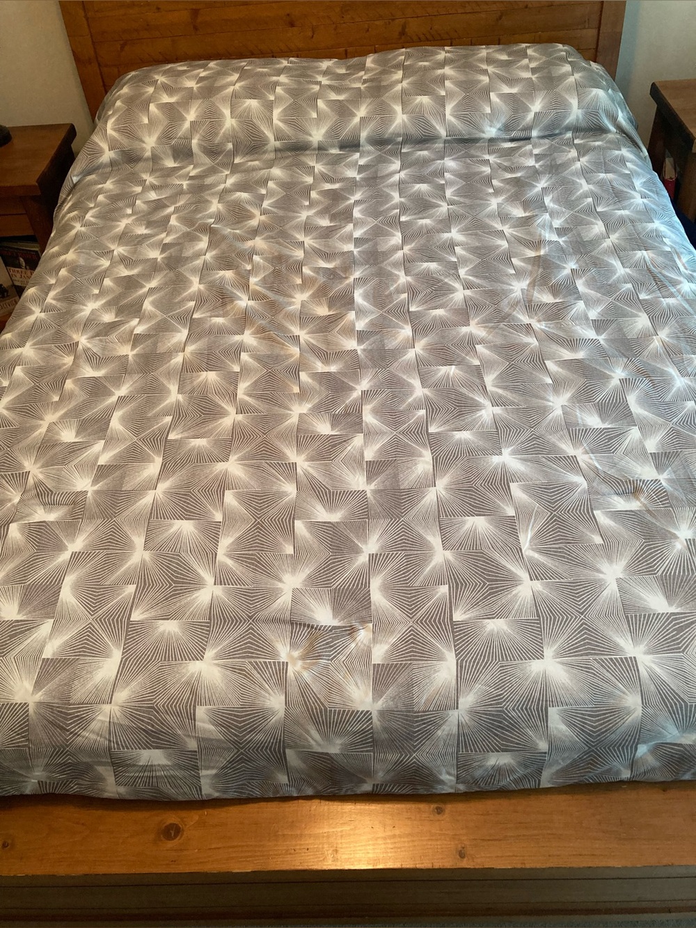 Queen Gray & White Comforter